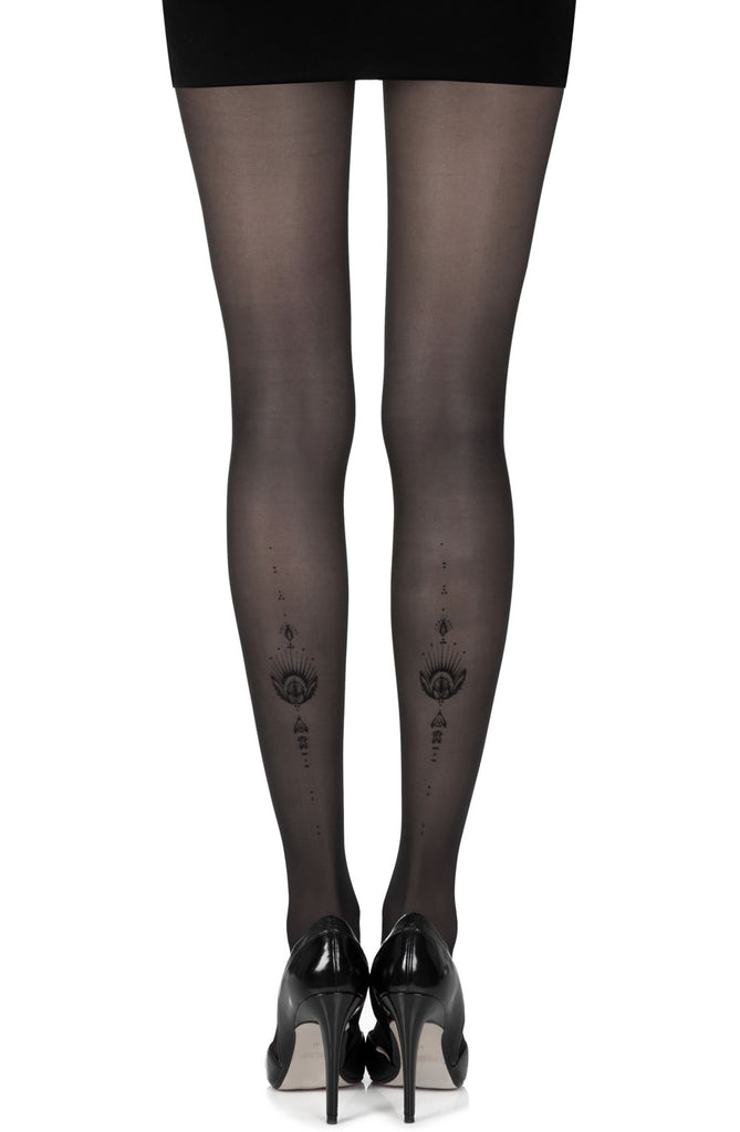 Zohara “Jewel In The Night” Sheer Print Tights