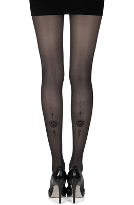 Zohara “Jewel In The Night” Sheer Print Tights