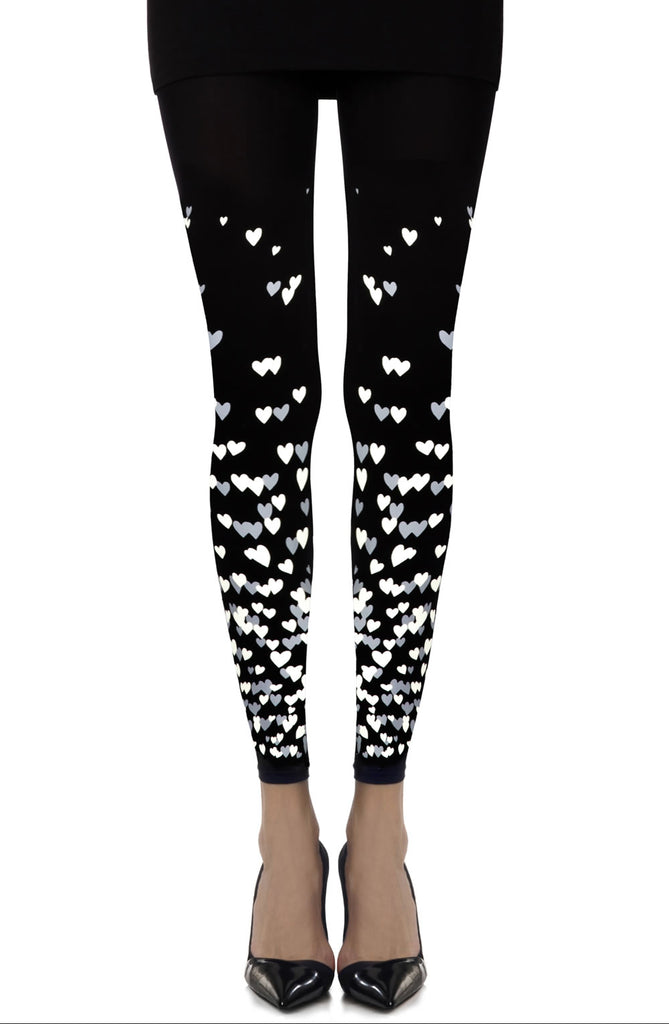 Zohara “Queen Of Heart” Print Footless Tights
