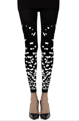 Zohara “Queen Of Heart” Print Footless Tights