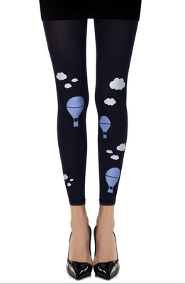 Zohara “Hot Air Balloon” Blue Footless Tights