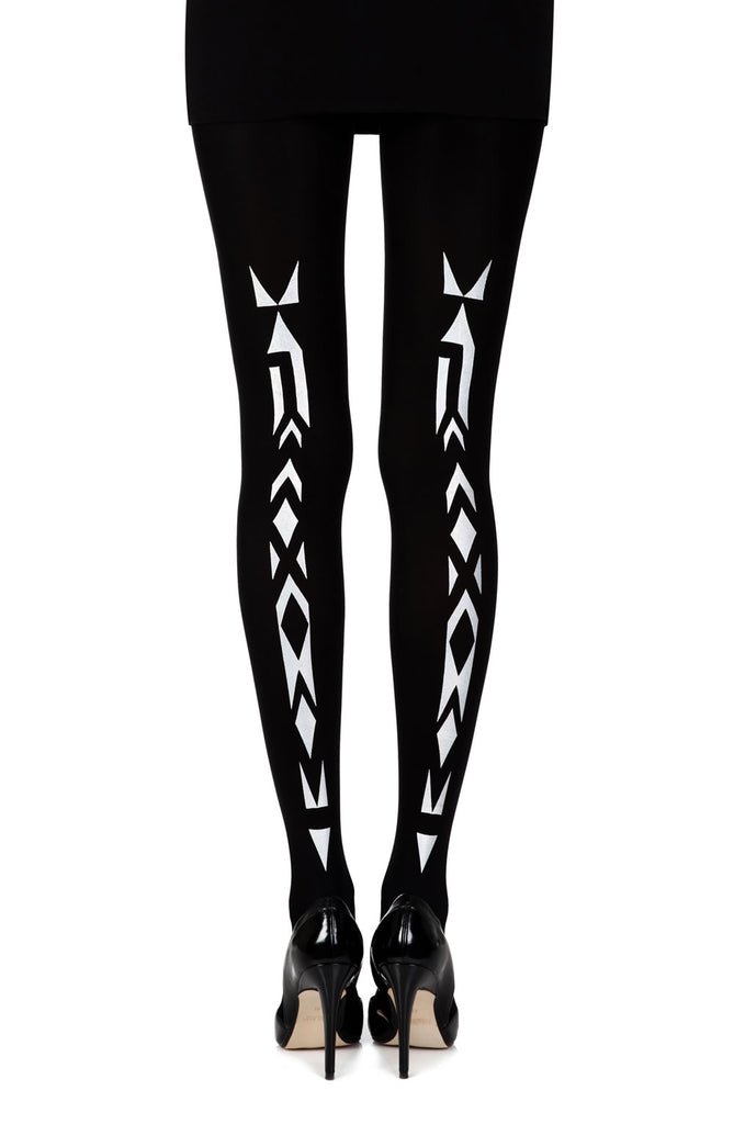 Zohara “Traibel” Black Print Tights