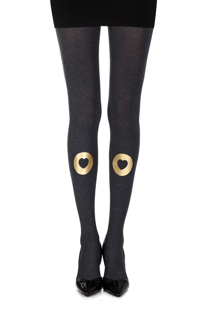 Zohara “Into My Heart” Grey Print Tights