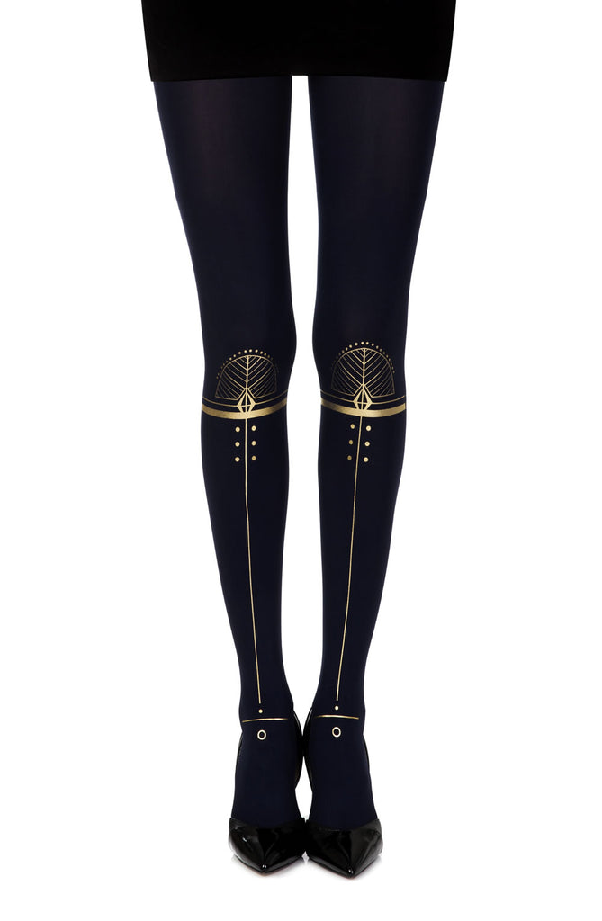 Zohara “Hypnotic” Blue Print Tights