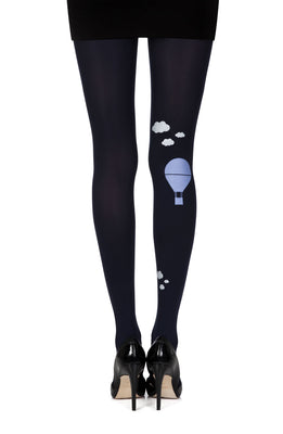 Zohara “Hot Air Balloon” Blue Print Tights