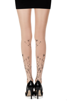 Zohara “Wild Roses” Powder Print Tights