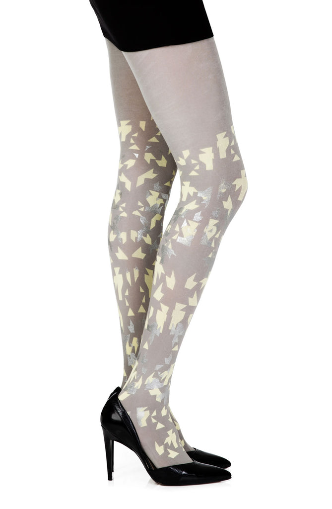 Zohara “Confetti” Grey Print Tights