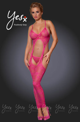 YesX Yesx YX410 Bodystocking Rose RoseS/M