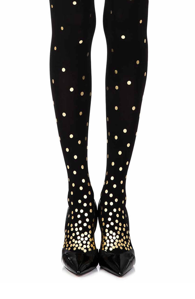 Zohara “You’ve Got A Point” Black Print Tights