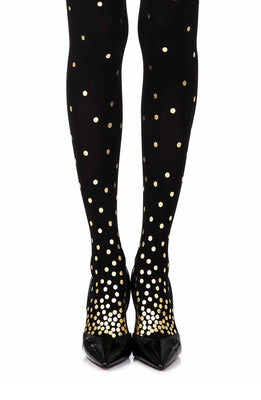 Zohara “You’ve Got A Point” Black Print Tights