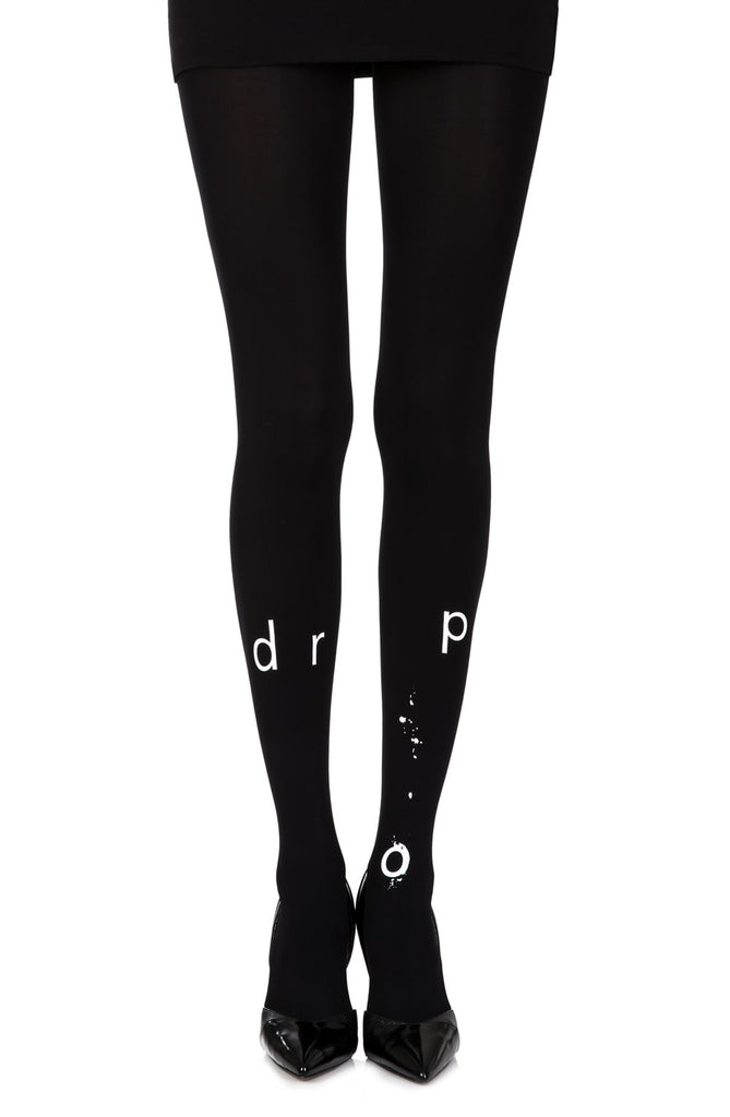 Zohara “Drop” Black Print Tights