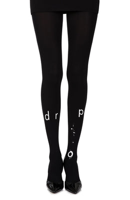 Zohara “Drop” Black Print Tights