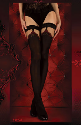 BALLERINA 345 Hold Ups NERO/RED