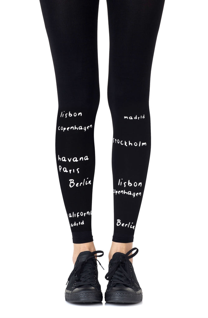 ZOHARA C392BW Black Leggings Size 1