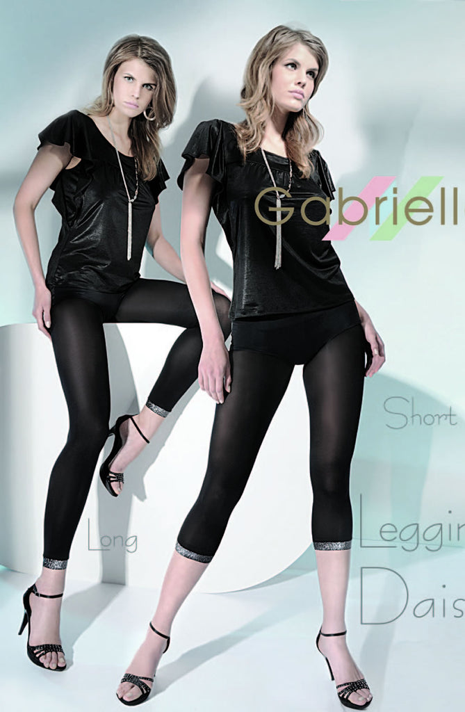Gabriella Daisy Long Leggings Nero/Silver1/2 (XS/S