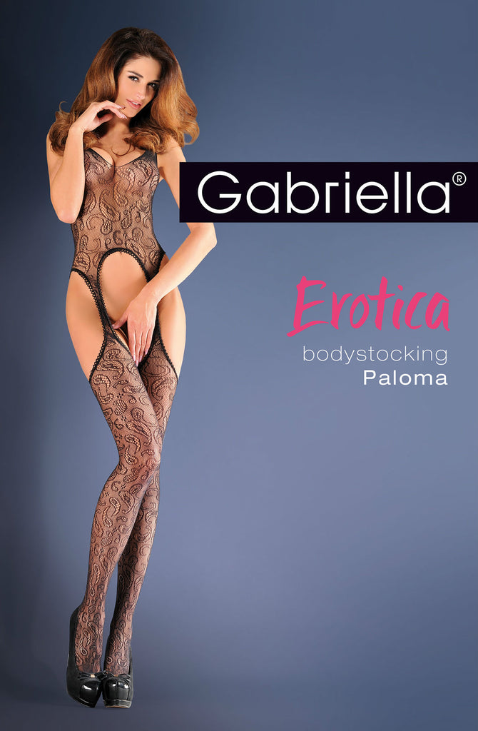 Gabriella Calze Paloma Bodystocking Nero (Black)1/