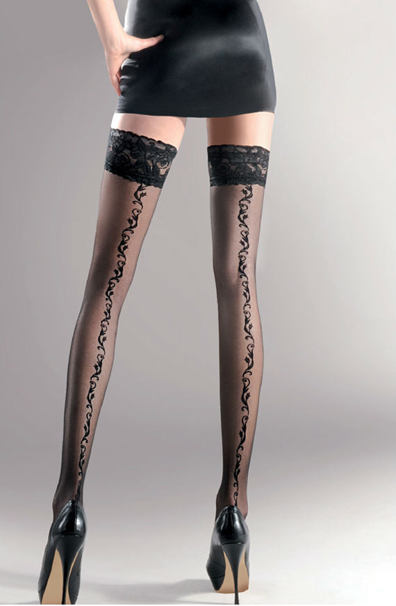 Gabriella Calze Luna Hold Ups Various1/2 (XS/S)