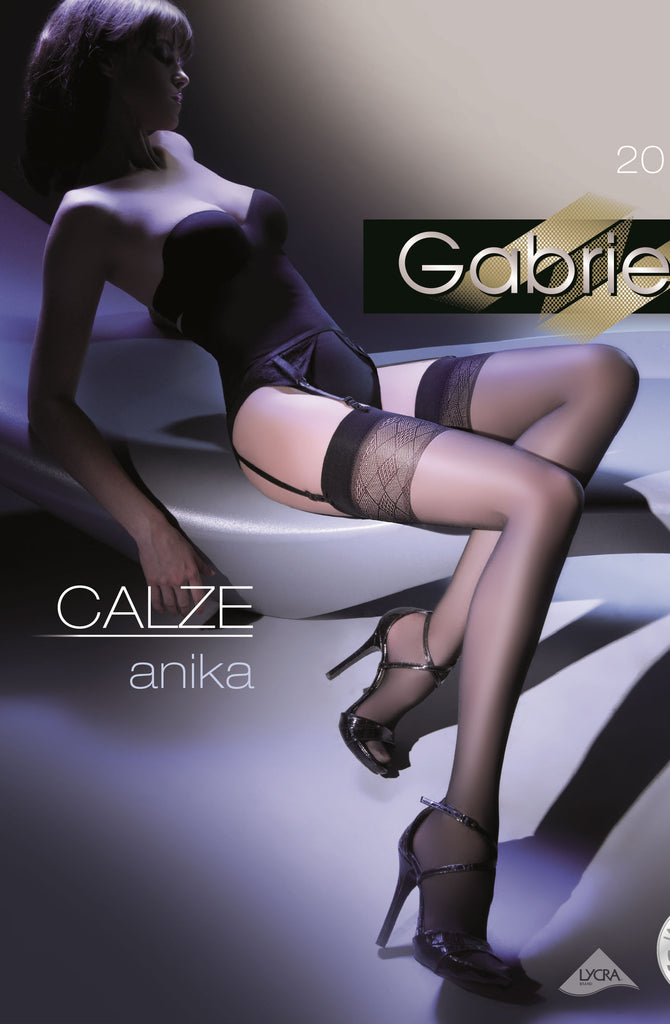 Gabriella Anika Stockings 228 Nero 1/2 -(XS/S)