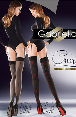Gabriella Calze Cruze 335 Smoky/Nero 1/2 (XS/S)