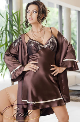 Irall Martina Dressing Gown ChocolateLar