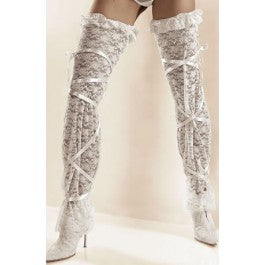 Roza Lady Stockings WhiteL/XL