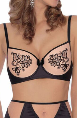 Roza Roza Mehendi Push Up Bra Black32A