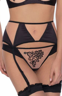 Roza Roza Mehendi Suspender Belt BlackLarge