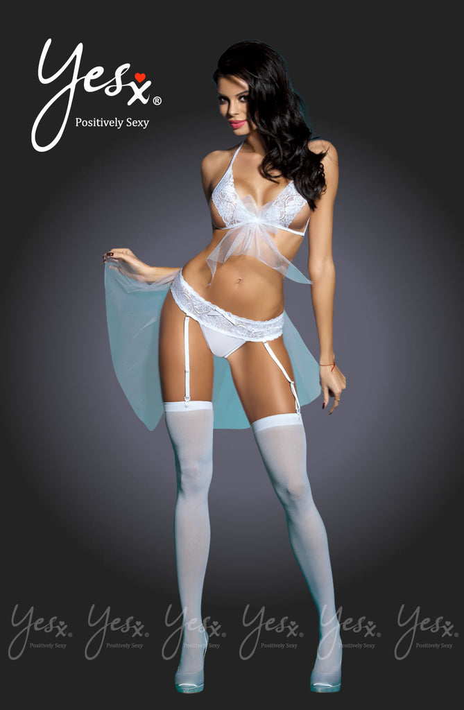 Yesx YX343 3 Piece Set White S/M