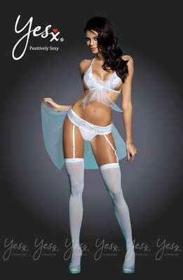 Yesx YX343 3 Piece Set White S/M